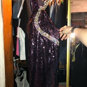 Sequin Purple Dress